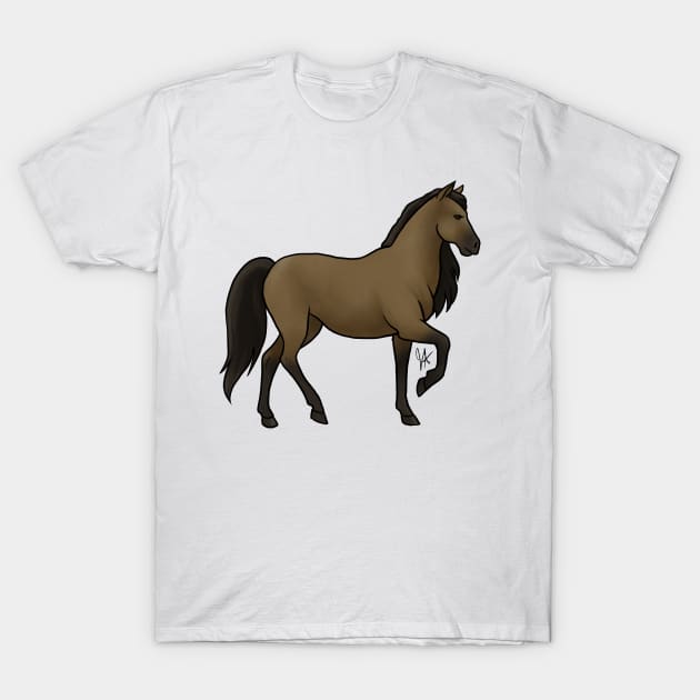 Horse - Paso Fino - Bay T-Shirt by Jen's Dogs Custom Gifts and Designs